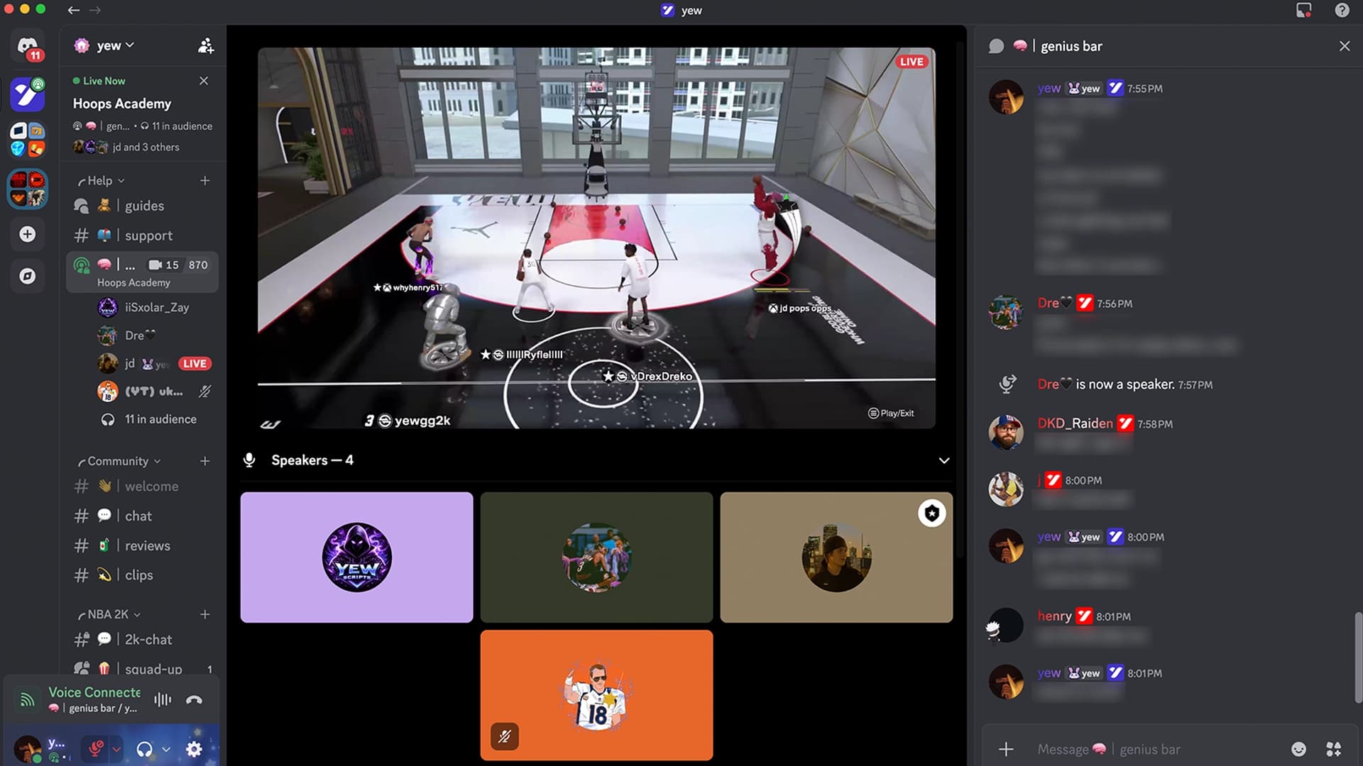 Yew daily support calls — 1 on 1 help in Discord