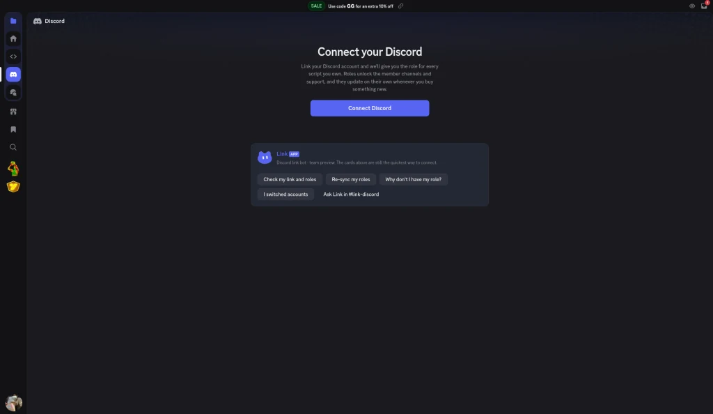 yew.gg/discord page with a Connect Discord button